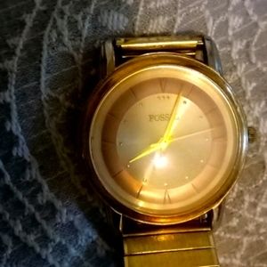 Women's fossil watch with streachy band